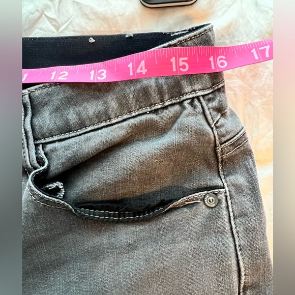 WIT AND WISDOM Women's Ab
Technology Jeans 12 gray color embellished eyelash hem - Picture 5 of 12